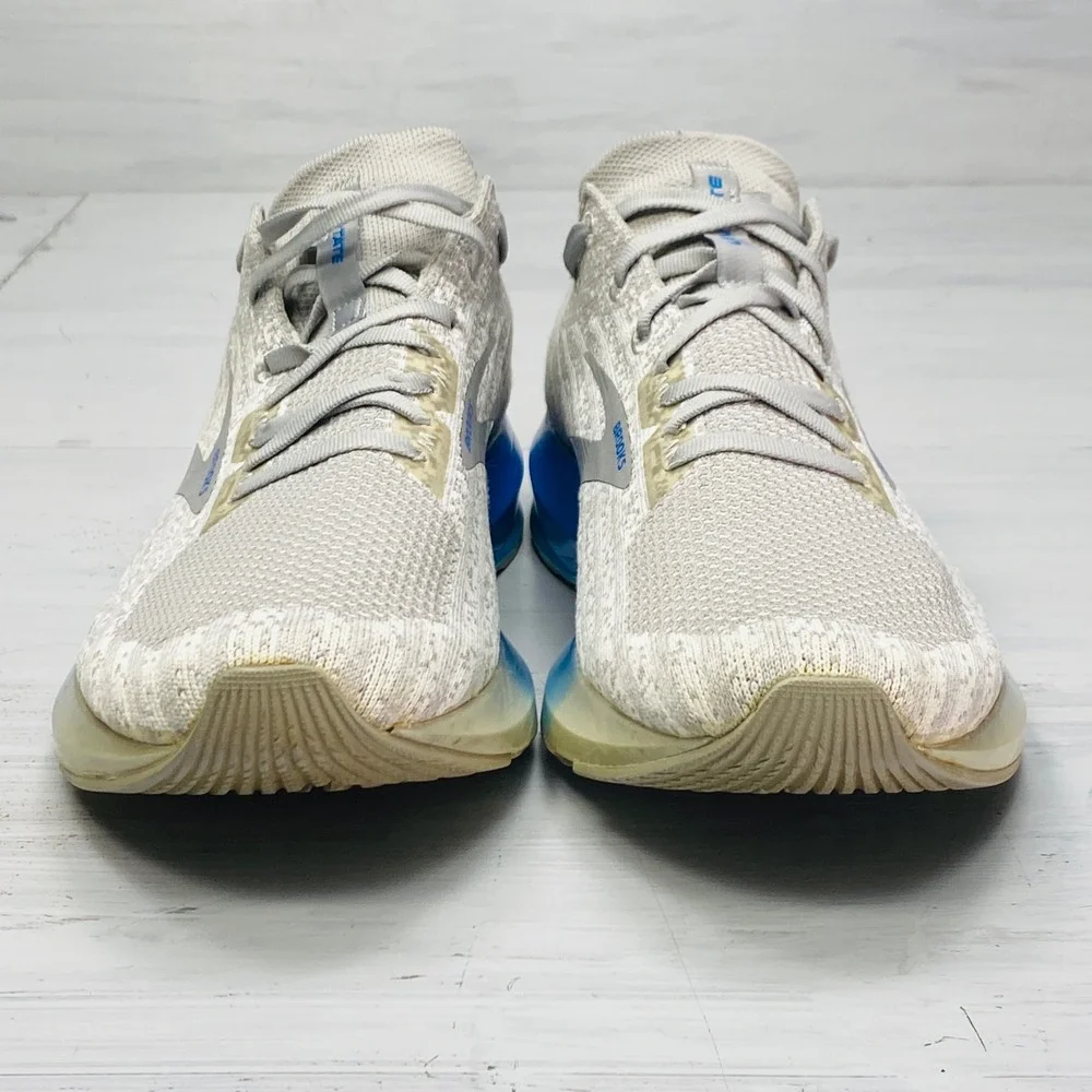 Brooks Levitate 3 Mens 11 Grey Blue DNA AMP Knit Athletic Running Shoes 1103121D